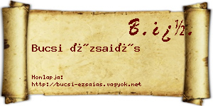 Bucsi Ézsaiás névjegykártya